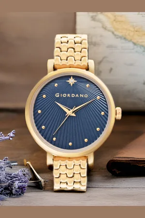 Giordano Women Patterned Dial & Stainless Steel Straps Analogue Watch GD-4210-22