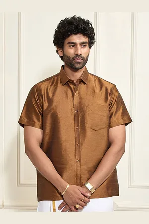 Vastramay Premium Spread Collar Silk Shirt