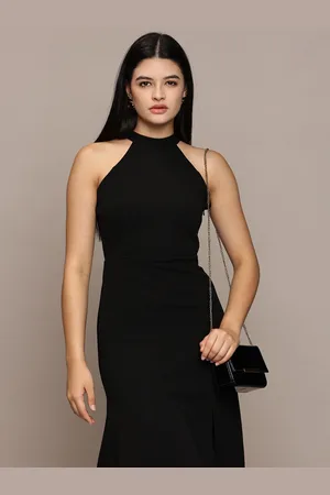 French Connection Halter Neck Crepe Sheath Midi Dress