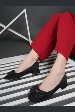 LAVIE Women Block Heel Peep Toes Ballerinas