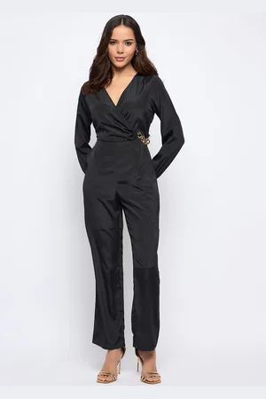 Imfashini Women V-Neck Basic Jumpsuit