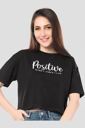 JULIET Women Typography Printed Round Neck Cotton Boxy T-shirt