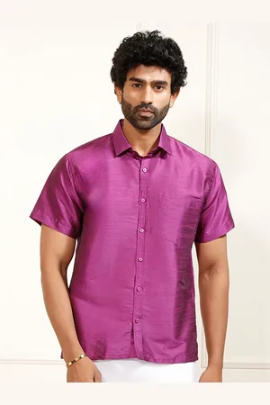 Vastramay Premium Spread Collar Silk Shirt