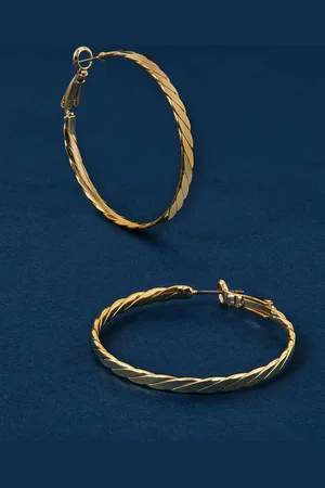 Accessorize London 14K Gold-Plated Circular Shaped Hoop Earrings