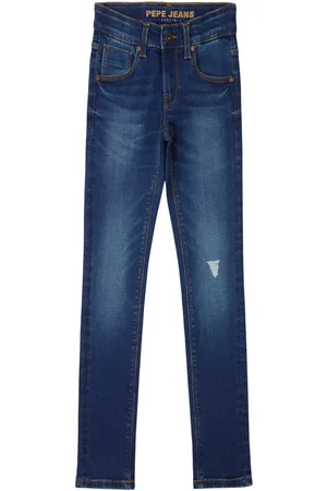 Pepe Jeans Boys Slim Fit Heavy Fade Low Distress Stretchable Jeans