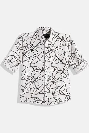 CHARCHIT Boys Comfort Abstract Printed Pure Cotton Casual Shirt