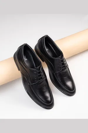 Styli Men Pointed Toe Lace Up Derby Shoes