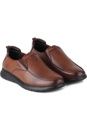 Red Chief Men Round Toe Leather Formal Slip-Ons