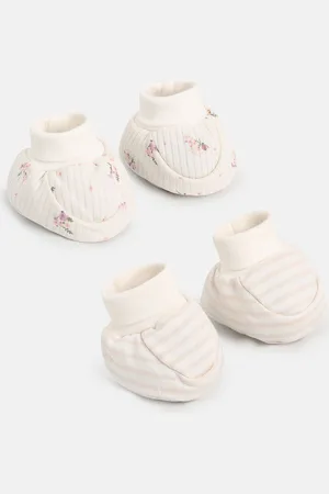 MINI KLUB Girls Pack of 2 Cotton Booties