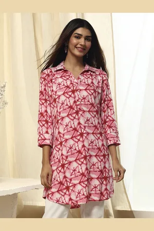 Biba Printed Shirt Collar Kurti