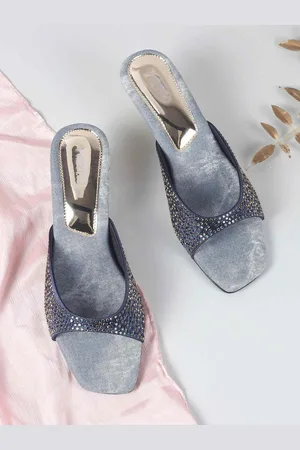Metro Embellished Block Mules with Bows