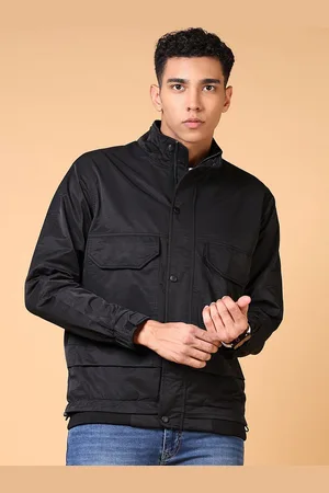 V-Mart Men Mock Collar Solid Cotton Casual Padded Jacket