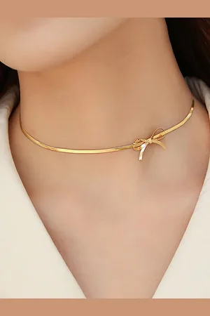 Designs & You Gold-Plated Bow Necklace