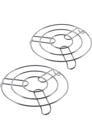 Kuber Industries Set of 2 Unisex Silver Trivet