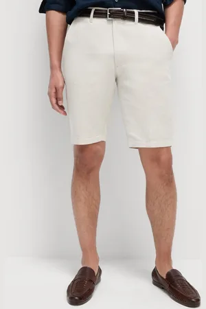 Marks & Spencer Men High-Rise Linen Chino Shorts