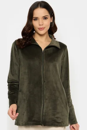 Imfashini Women Mock Collar Sweatshirt