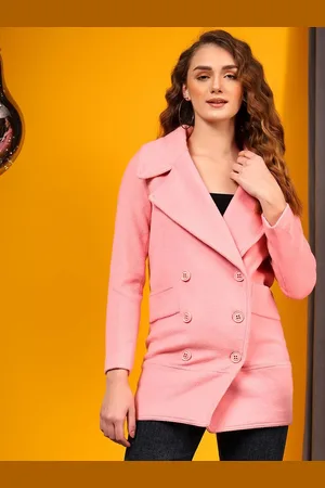 KOTTY Women Notched Lapel Double-Breasted Overcoat