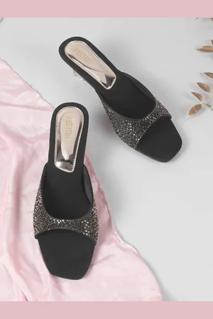 Metro Embellished Block Mules