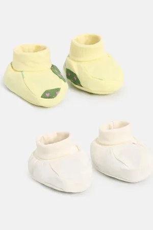 MINI KLUB Girls Pack of 2 Cotton Booties