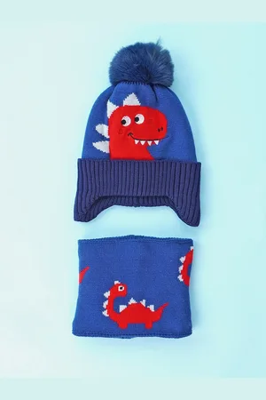 Little Surprise Box LLP Kids 2 pcs Winter Cap & Neck Cuff Style Muffler