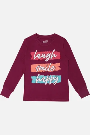 BodyCare Girls Typography Printed Cotton T-shirt