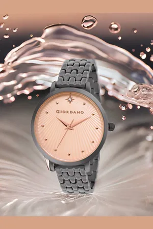 Giordano Women Embellished Dial & Stainless Steel Straps Analogue Watch GD-4210-44