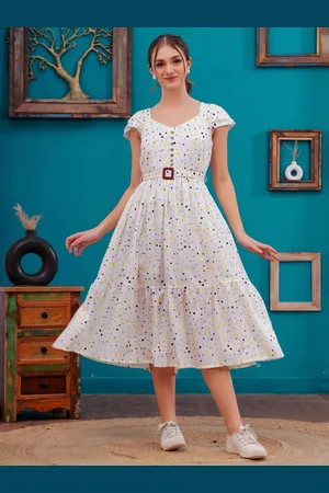 Kalini Women Fit & Flare Midi Dress