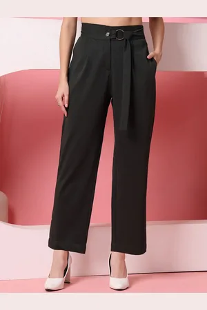 OOMPH Women Relaxed Pleated Trousers
