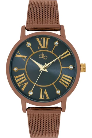 DressBerry Women Brass Dial & Straps Analogue Watch DB24-22A
