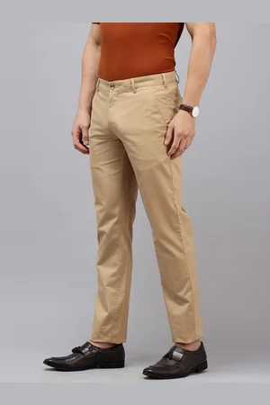 ColorPlus Men Contemporary Fit Pure Cotton Trousers