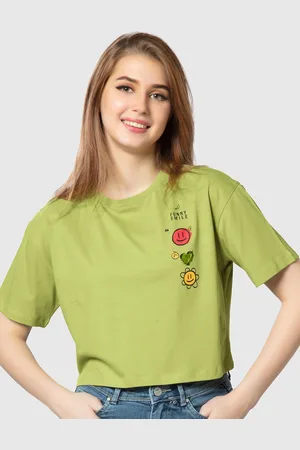 JULIET Women Graphic Printed Round Neck Cotton Boxy T-shirt