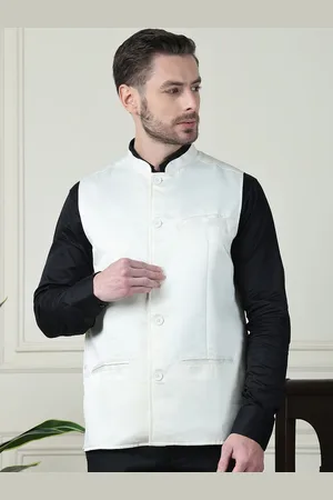 Even Printed Mandarin Collar Nehru Jacket