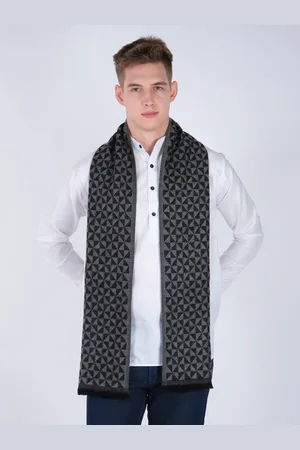 Mast & Harbour Unisex Self Design Scarf With Frayed Border