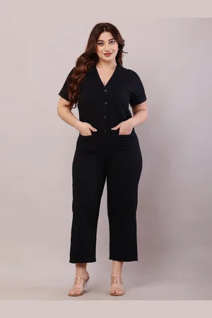 NoBarr Women Cotton V-Neck Jumpsuit