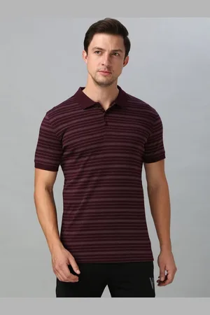 Van Heusen Men Striped Polo Collar Pure Cotton T-shirt