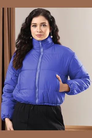 KOTTY Women Mock Collar Solid Casual Insulator Puffer Jacket