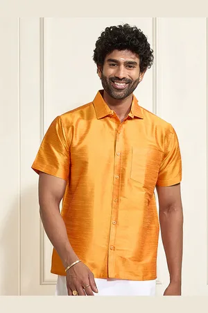 Vastramay Premium Spread Collar Silk Shirt