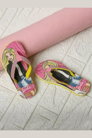 Kidsville Girls Barbie Printed Flip-Flops