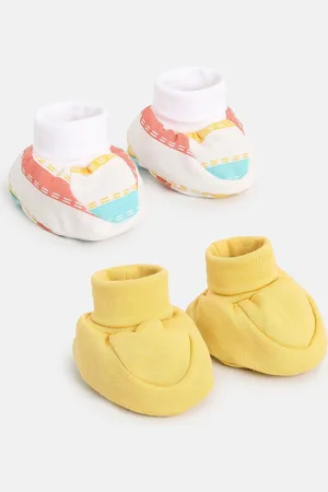 MINI KLUB Girls Pack Of 2 Cotton Booties