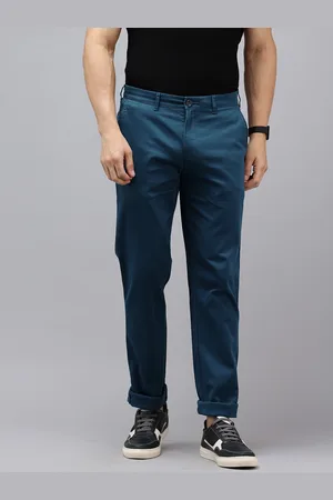 ColorPlus Men Self Design Textured Contemporary Fit Chinos Trousers