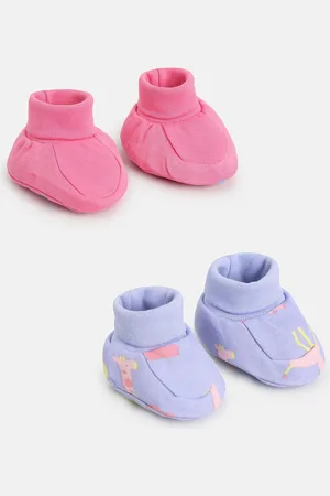 MINI KLUB Girls Pack of 2 Cotton Booties