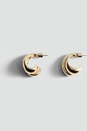 MANGO Contemporary Half Hoop Earrings