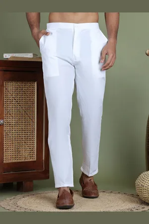 Jompers Men Pure Cotton Mid Rise Trousers