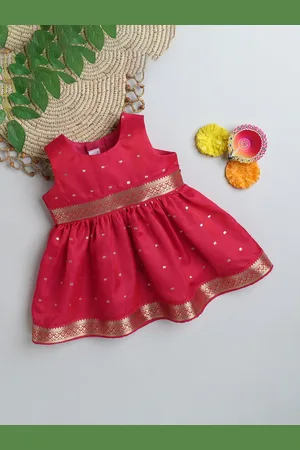MANY FROCKS & Girls Embroidered Fit & Flare Dress