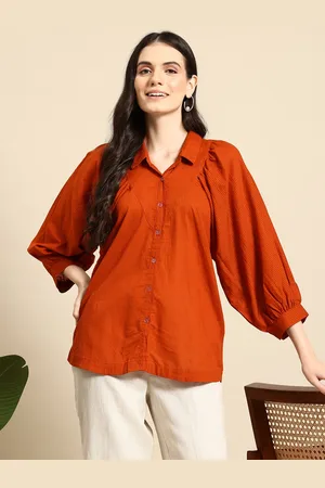 Mast & Harbour Striped Cotton Shirt Style Top