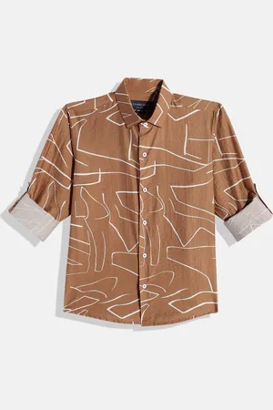 CHARCHIT Boys Comfort Abstract Printed Pure Cotton Casual Shirt