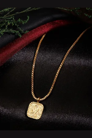 Berserk Gold-Plated Leo Pendant With Chain