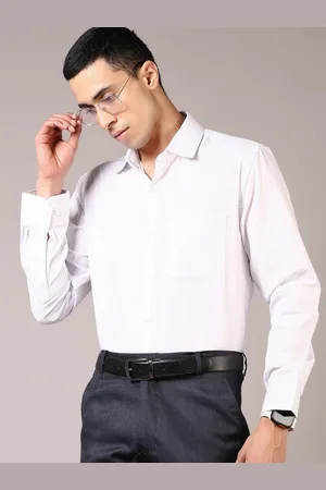 V-Mart Men Spread Collar Grid Tattersall Checked Formal Shirt