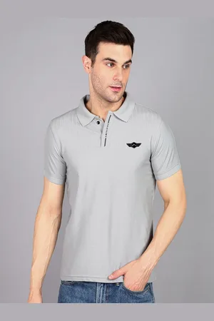 Metronaut Men Self Design Polo Collar T-shirt