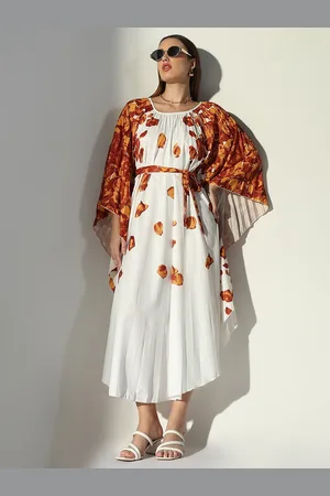 SHOWOFF Women Floral Print Kaftan Midi Dress